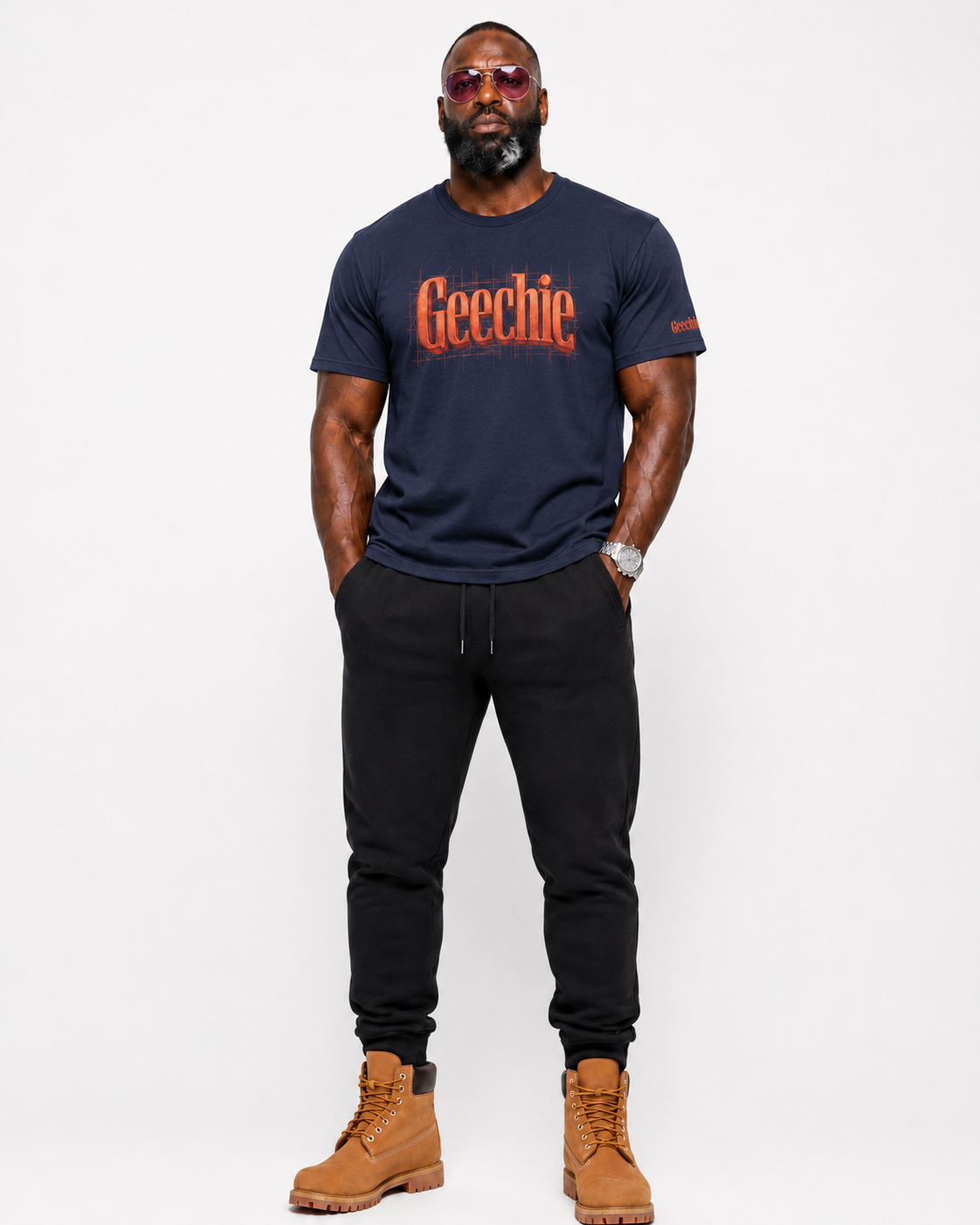 Model-styled Geechie Graphic Tee product image 1