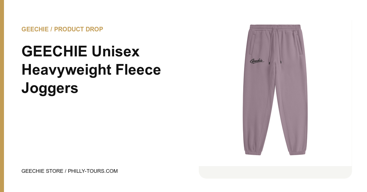 GEECHIE Unisex Heavyweight Fleece Joggers