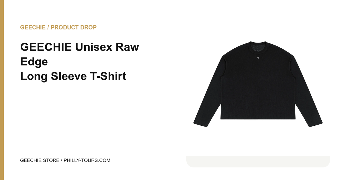 GEECHIE Unisex Raw Edge Long Sleeve T-Shirt