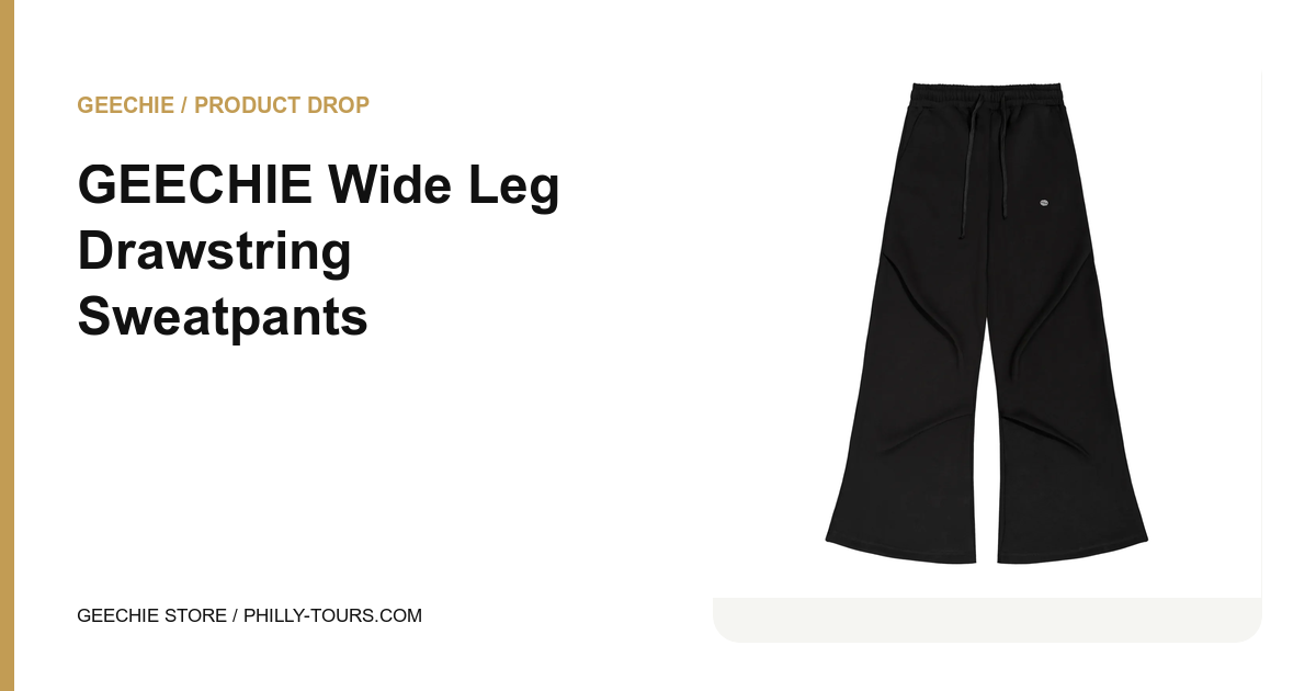 GEECHIE Wide Leg Drawstring Sweatpants