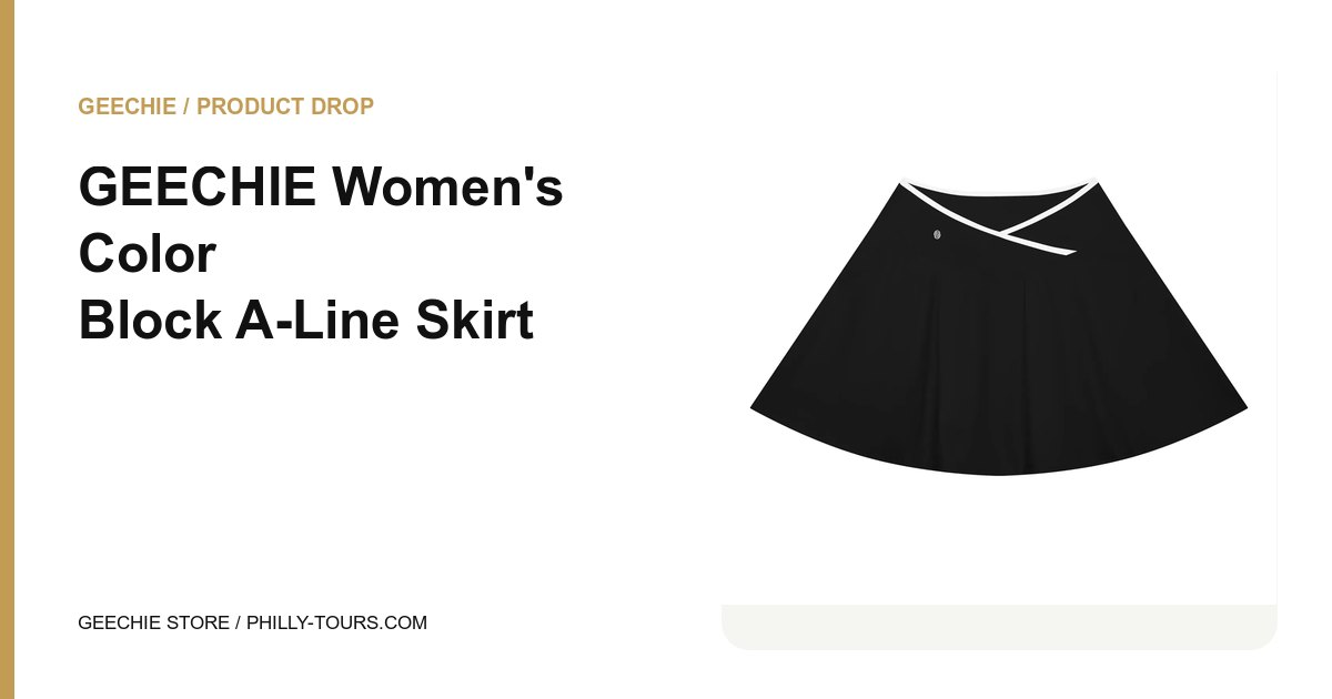GEECHIE Women's Color Block A-Line Skirt