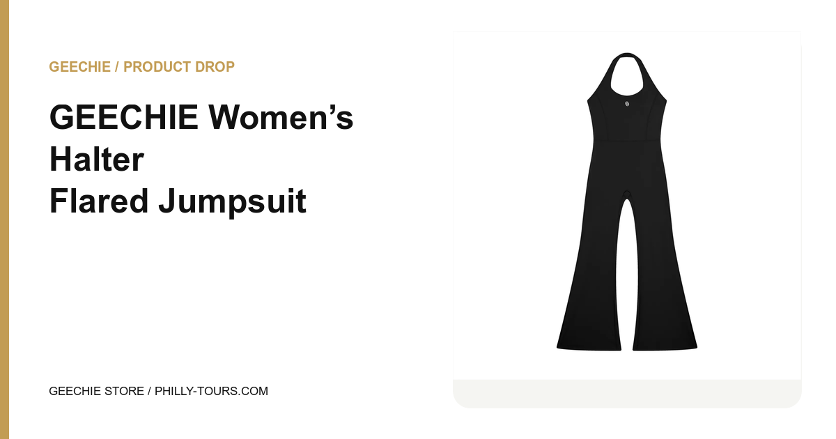 GEECHIE Women’s Halter Flared Jumpsuit
