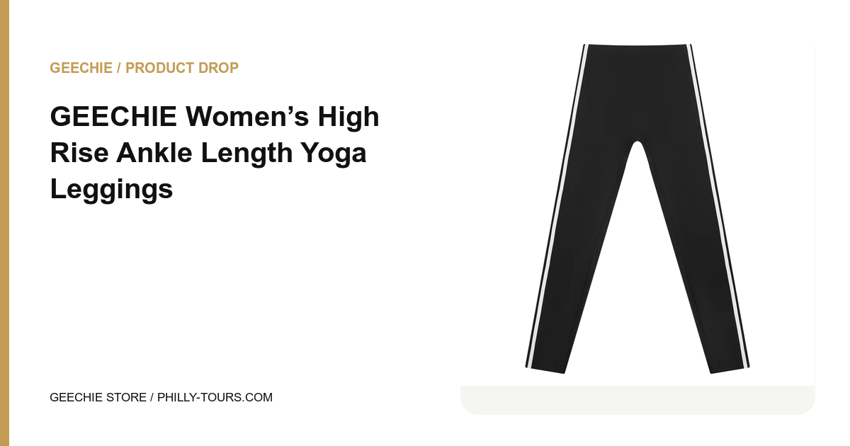 GEECHIE Women’s High Rise Ankle Length Yoga Leggings