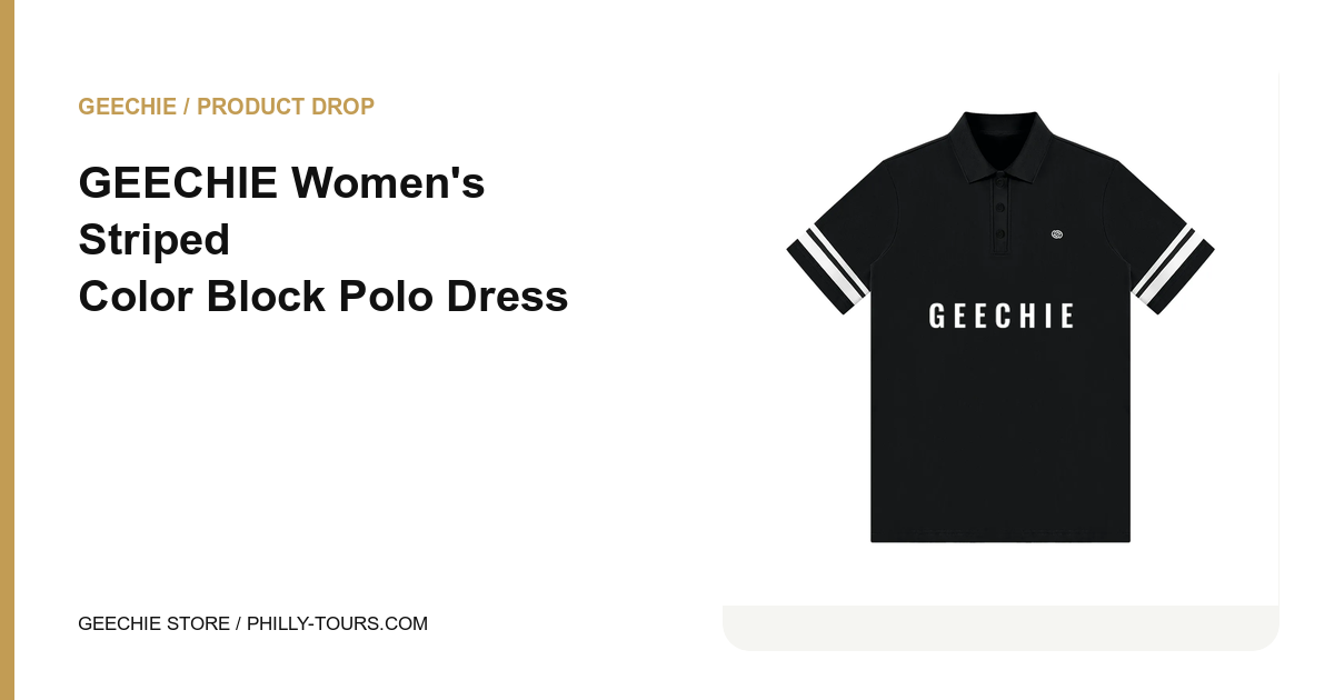 GEECHIE Women's Striped Color Block Polo Dress