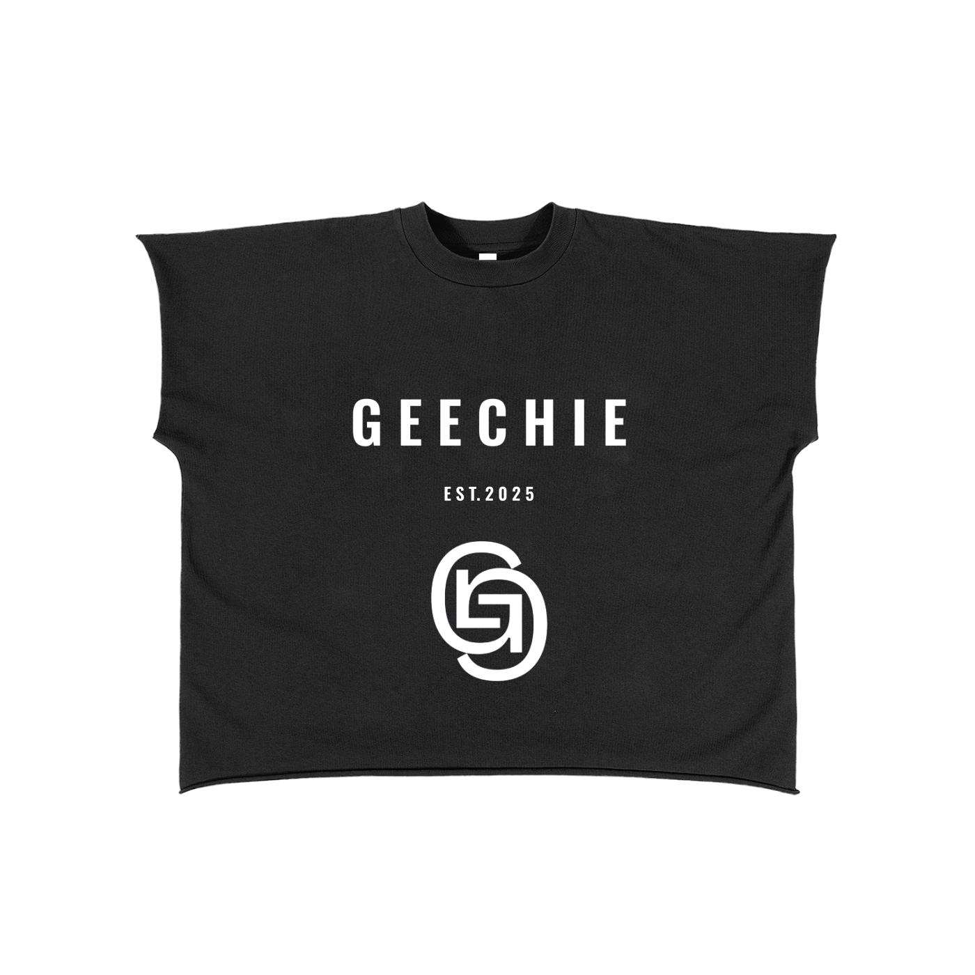 GEECHIE Oversized Sleeveless Tee | Premium Black Streetwear Muscle Shirt | Unisex Urban Fashion