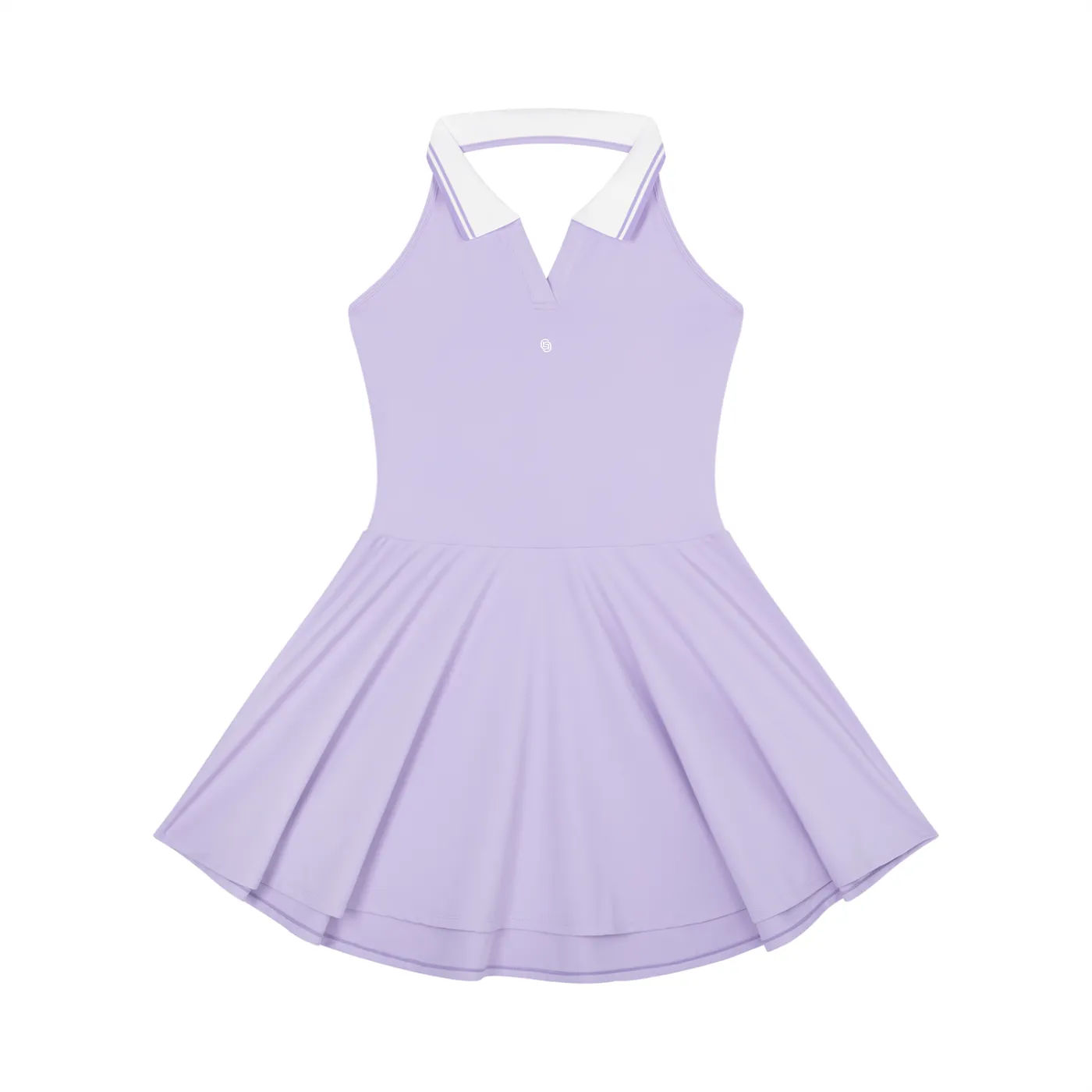 GEECHIE Women's Collared Halter A-Line Tennis Dress
