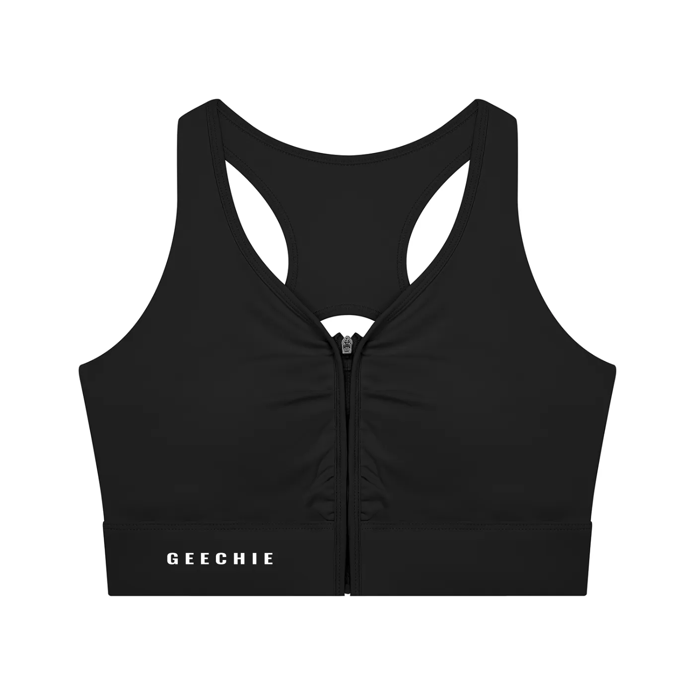 GEECHIE Women’s Cropped Zip Yoga Sports Bra
