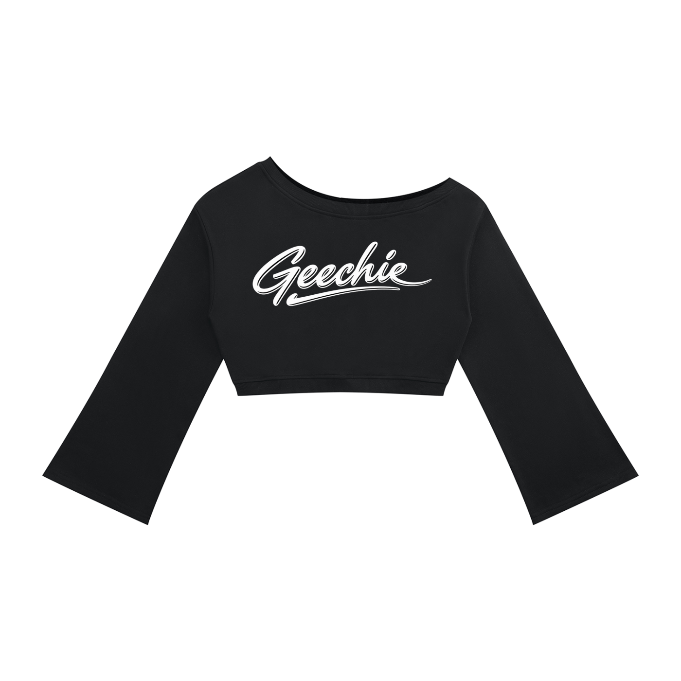 GEECHIE Women’s Off-Shoulder Sweatshirt in black